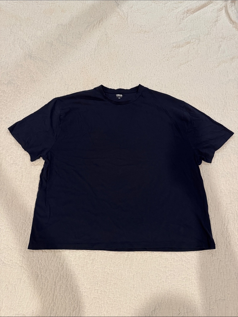 Vintage Men's Dark Navy Short Sleeve Crew Neck Tee